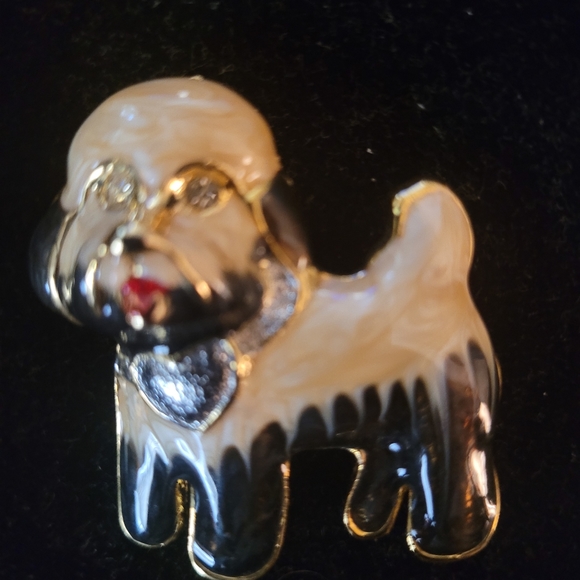Vintage Rinestone Dog Pin. - Picture 3 of 5